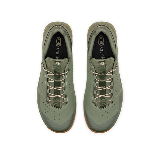 Stamp Trail Speed Lace Flat Shoes - Green/Gum